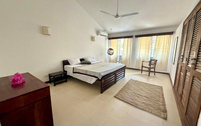 Air-conditioned bedroom at Sandbox villa